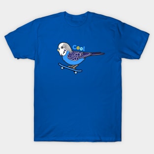 Pro Skatebirder: Cool Skateboarding Budgie T-Shirt